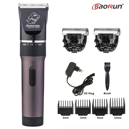 BaoRun P6 Professional Dog Hair Trimmer Rechargeable Pet Cat Grooming Clipper Shaver Low-Noise Electric Cutters Haircut Machine