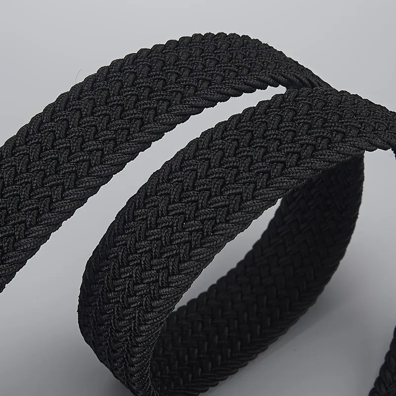 Men's Belt Casual Woven Elastic Belt Outdoor Sports Women's Belt Climbing Work Belt Jeans Suit Pants Men's and Women's Universal