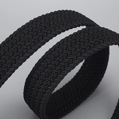 Men's Belt Casual Woven Elastic Belt Outdoor Sports Women's Belt Climbing Work Belt Jeans Suit Pants Men's and Women's Universal