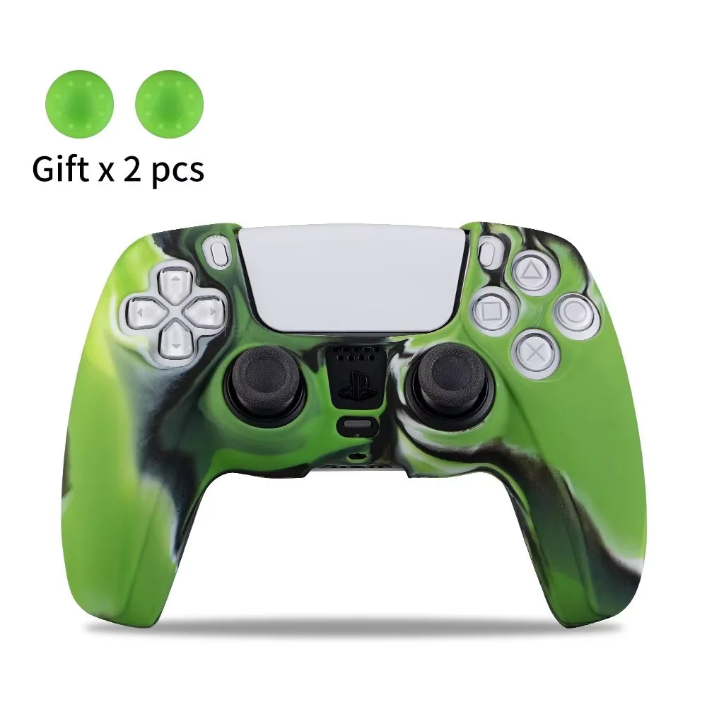 Soft Silicone Rubber Case for PS5 Controller Protection Case Thumb Grips Caps Cover for PlayStation 5 PS5 Gamepad Accessories
