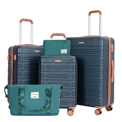 5-Piece ABS Hardside Luggage Set With TSA Lock and Double Spinner Wheels