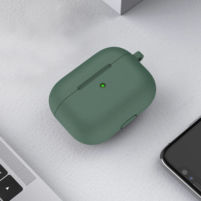 3rd Gen Earphone Case for AirPods 3 Apple Earphone Protective Case With Hook Hole Silicone Airpods Case Cover Earbuds Ear Pads