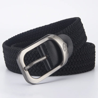 Men's Belt Casual Woven Elastic Belt Outdoor Sports Women's Belt Climbing Work Belt Jeans Suit Pants Men's and Women's Universal
