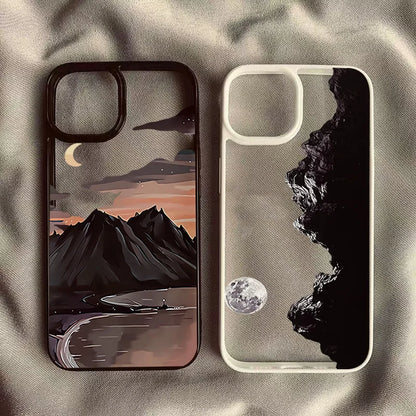 Sunset Scenery Hard Clear Phone Case for iPhone 16 17 Pro Case iPhone 16 17 15 14 11 Pro Max 13 12 Mini 7or8 SE Shockproof Cover
