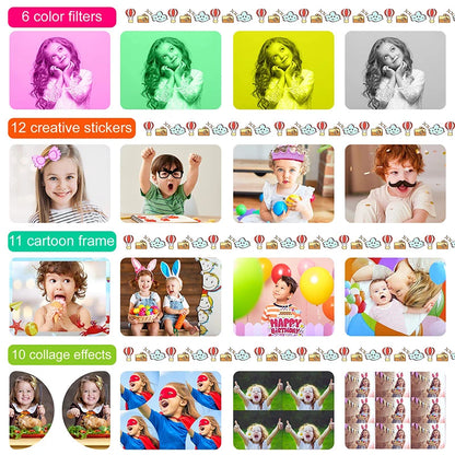 X5S Kids Digital Camera HD 1080P 20MP Children Fox Camera USB Charger Built-In Game Camera Shockproof Silicone Protection Cover