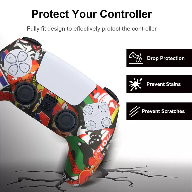 Protective Cover Silicone for Playstation 5 for PS5 Accessories Controller Rubber Case for PS5 Slim Joysticks Thumb Grips Caps