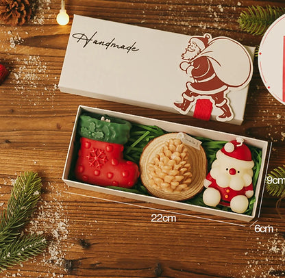 Christmas Scented Candle Decorative Christmas Candle Gift Set Holiday Aroma Candle Festive for Gifting Dining Room Christmas
