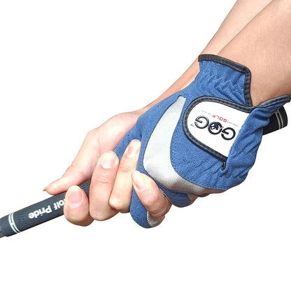 GOG Golf Glove for Men Women Breathable Soft Fabric Microfiber Sports Glove Left Right Hand Blue Mens Hold 1 Pcs Pair 2 3 4 5 R