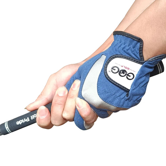 GOG Golf Glove for Men Women Breathable Soft Fabric Microfiber Sports Glove Left Right Hand Blue Mens Hold 1 Pcs Pair 2 3 4 5 R