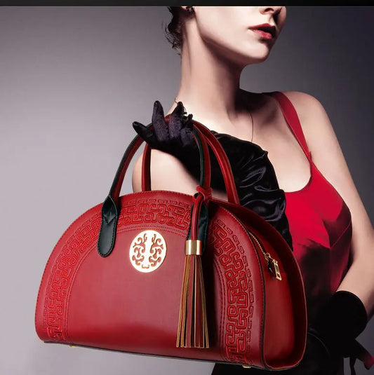 High Quality Fashion Handbags New Women's Bag Bride Bag Chinese National Wind Embroidered Shoulder Tide Handbag