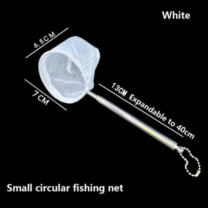 Aquarium Square Fishing Net With Suction Cup Extendable Long Handle Fishing Gear for Catching Fish Shrimp Tank Clean Accessories