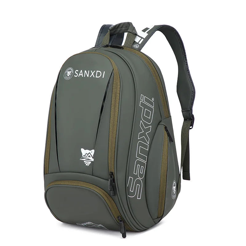 SANXDI Tennis Bag Unisex Large Capacity Squash Badminton Tennis Racquet Backpack Portable Paddles Pickleball Tennis Shoulder Bag