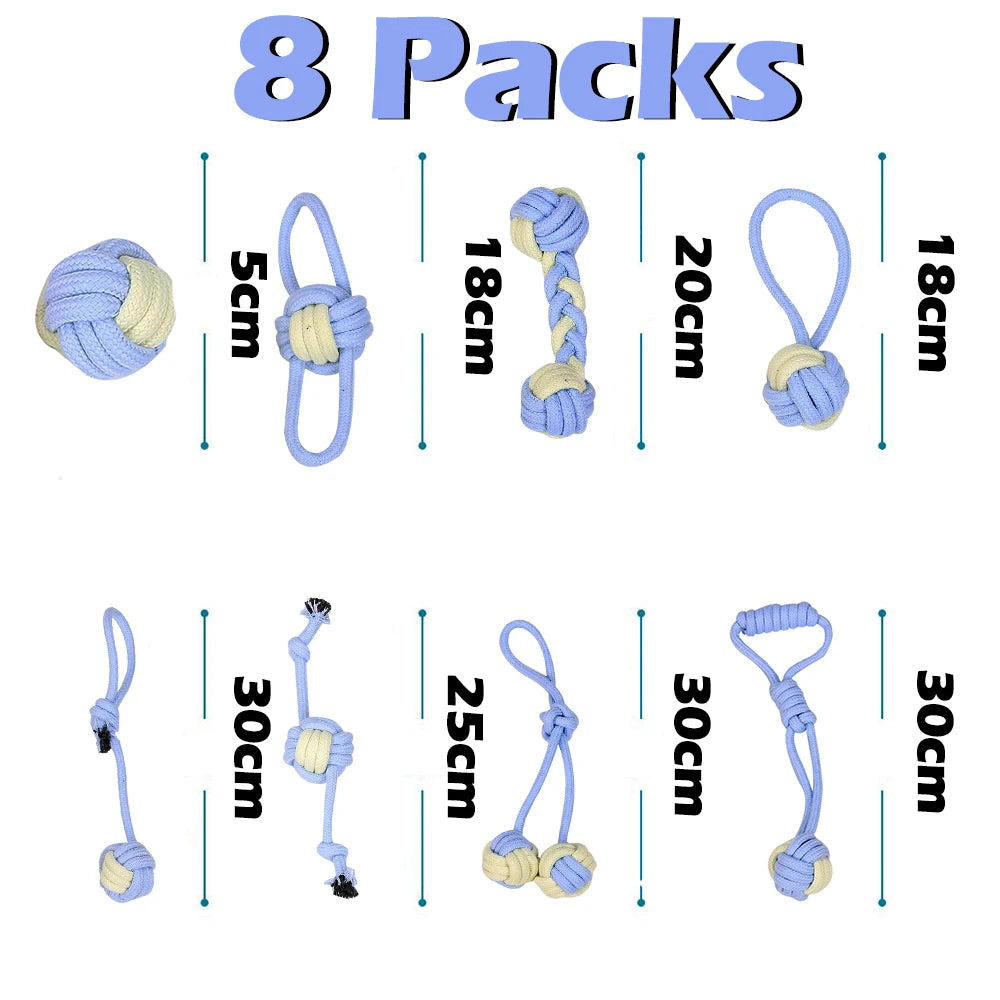 12Pcs Large Dog Toy Sets Chew Rope Toys for Dog Chewing Toys for Dog Outdoor Teeth Clean Toy for Big Dogs Juguete Para Perros