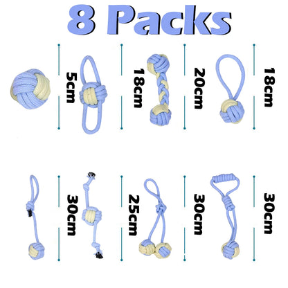 12Pcs Large Dog Toy Sets Chew Rope Toys for Dog Chewing Toys for Dog Outdoor Teeth Clean Toy for Big Dogs Juguete Para Perros