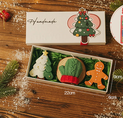 Christmas Scented Candle Decorative Christmas Candle Gift Set Holiday Aroma Candle Festive for Gifting Dining Room Christmas