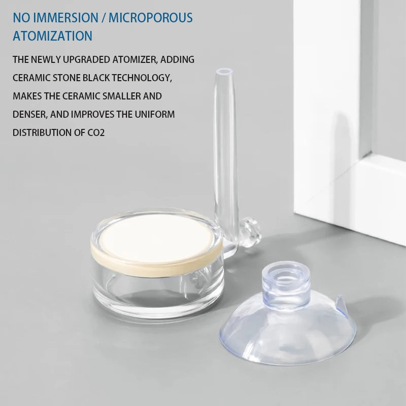 New Aquarium CO2 Atomizer Transparent CO2 Diffuser Refiner Integrated PC Material Special Ceramic Sheet Fish Tank CO2 Atomizer
