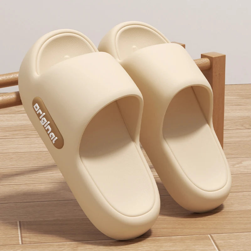 Thick Bottom Cloud Slippers Women Fashion Letter Print Platform Sandals Woman