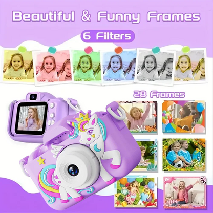 Kids Digital Camera with 2-Inch Screen 1080P HD Video and 32GB Card