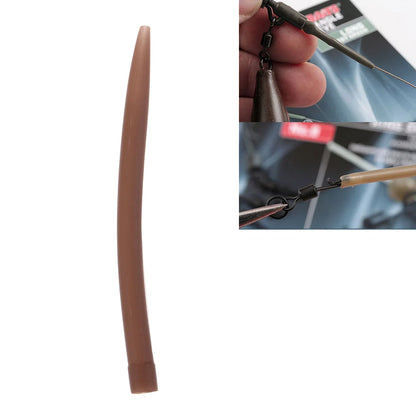 100PCS Terminal Carp Fishing Anti Tangle Sleeves Connect With Fishing Hook Rubber Tip Tube Positioner Terminal Fishing Tackles