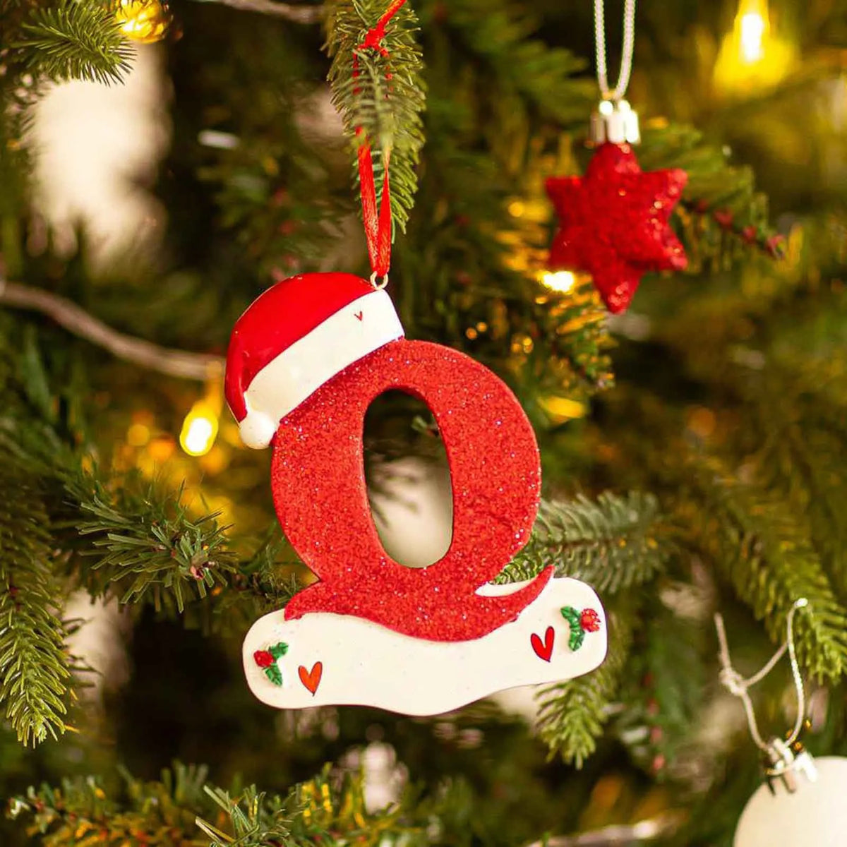 Christmas Tree Decoration Letter Pendant 26 Letters Home Holiday Acrylic DIY Pendant Xmas 2023 New Year Decor Ornament Navidad