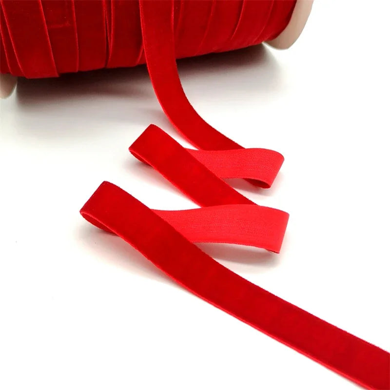 5 Yards 6-25mm Velvet Ribbon Wedding Party Decoration Handmade Ribbon Gift Wrapping Hair Bowknot DIY Christmas Ribbon