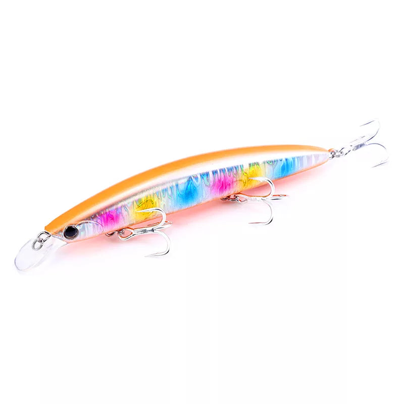 130F Ultra Long Casting Floating Wobbler Minnow Hard Bait 130mm 23g Flounder Sea Bass Saltwater Sea Fishing Lure Depth 0.8-1.5m