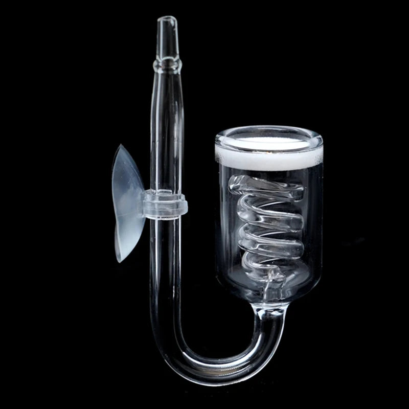 Glass/Acrylic Co2 Diffuser Aquarium Spiral Carbon Dioxide Atomizer Diffuser With Suction Cup for Aquarium Fish Tank Accessories