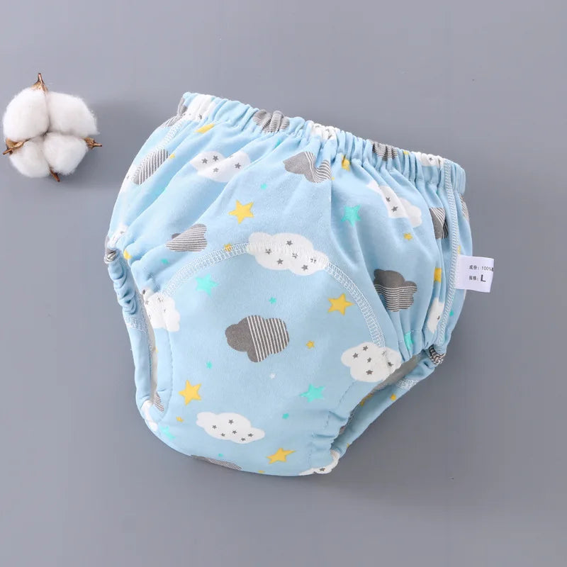 Baby Waterproof Reusable Training Pants 6 Layer Cotton Baby Diaper Infant Shorts Nappies Panties Nappy Changing Underwear Cloth