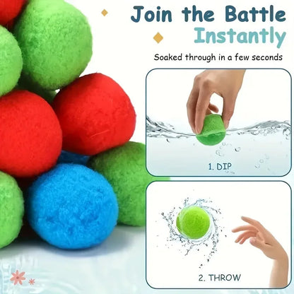 Fun Reusable Water Balls, Reusable Water Balloons for Outdoor Toys and Games, Water Toys, Summer Toy Balls for Pool and Backyard