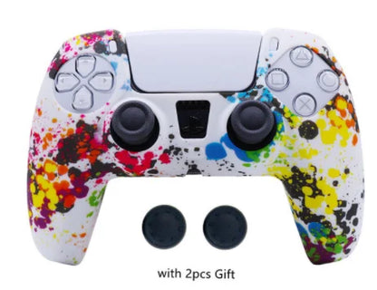 Soft Silicone Rubber Case for PS5 Controller Protection Case Thumb Grips Caps Cover for PlayStation 5 PS5 Gamepad Accessories