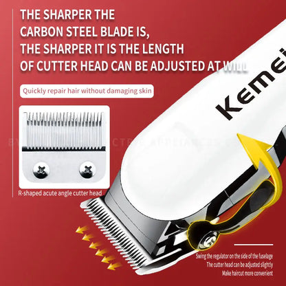 Kemei Professional Hair Clipper Cordless