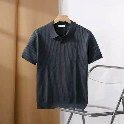 Men Slim Fit Polo Shirts Solid Stretch Sexy Collared TShirt Fashion Trendy Cotton Casual Top Summer Clothes Comfortable Stretchy