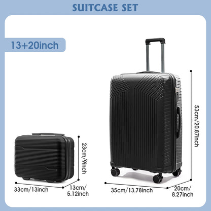 2024 New Durable13/20/28 Carry-On Suitcase - PP Material, Zippered & Password Lock, for Travel,Business Trip Cabin Luggege Trunk