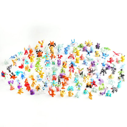 144 Style Pokemon Figure Toys Anime Pikachu Action Figure Model Ornamental Decoration Collect Toys for Children's Christmas Gift