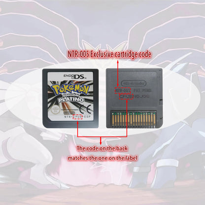Spanish ESP Version Pokémon Edicion Platino DS Video Game Card New Sealed Package With Box and Manuals for DS 2DS 3DS Console