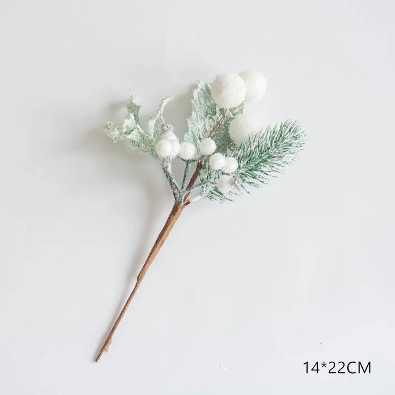 Christmas Simulation Berry Artificial Pine Needles Red Berry Flower Branch Shopwindow Holiday Decorations Home Decor Accessories