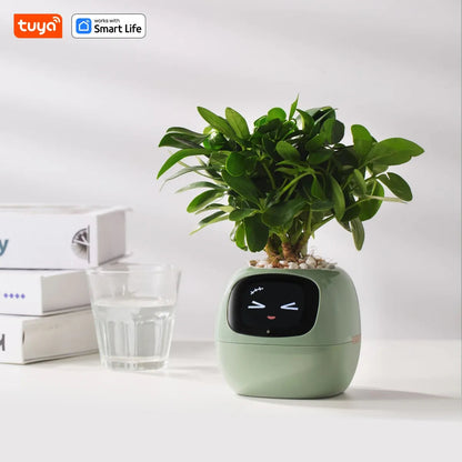 Tuya Ivy Smart Planter,Endless Fun Over 49 Rich Expressions,7 Smart Sensors,AI Chips Make Raising Plants Easy and Fun