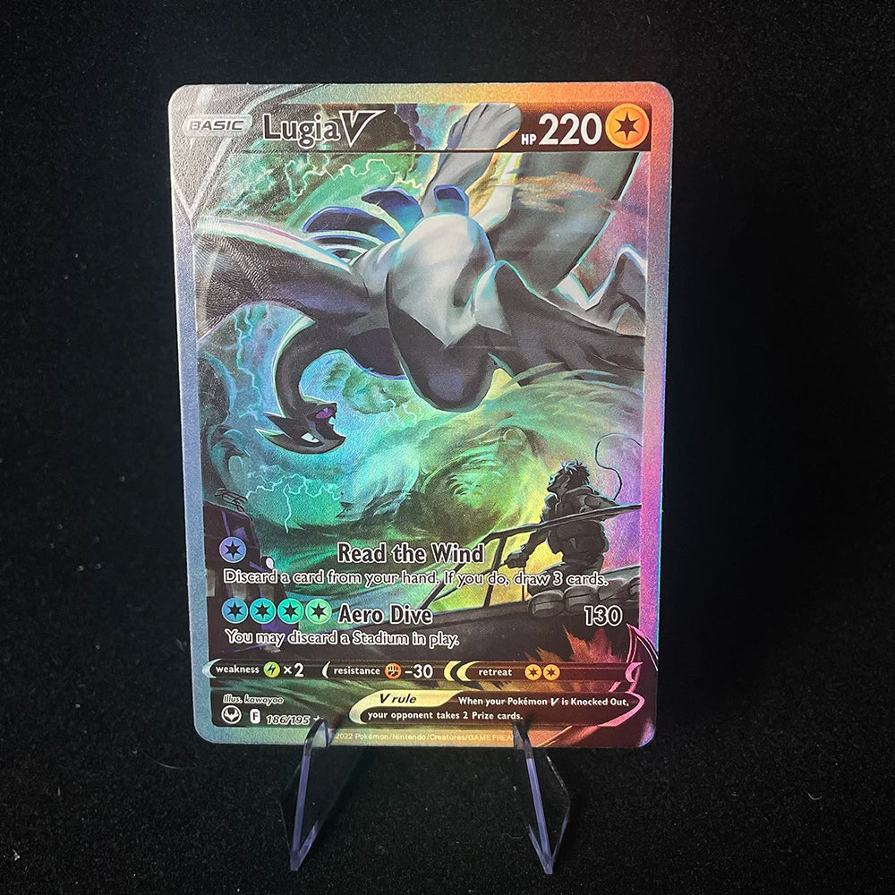 Anime PTCG Trading Card Vaporeon Lillies Clefairy Ex Gengar Vmax Rule Holographic Game Collection Card Child Holiday Gifts