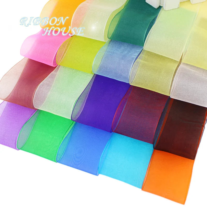 40mm Organza Ribbons Wholesale Gift Wrapping Decoration Christmas Ribbons