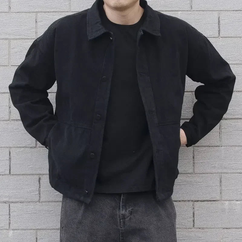 Jeans Coat for Men Padded With Sheep Cargo Denim Jackets Man Padding Wool Brown Warm Trendy Winter Oversize New in 2025 Big Size
