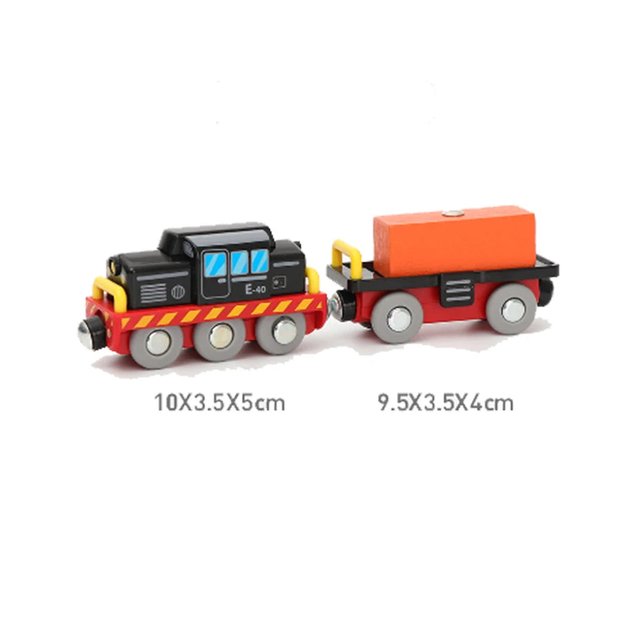 Wooden Track Electric Locomotive Train Magnetic Car Toy for All Brand Wooden Train Track Railway Toys for Kids Educational Toys