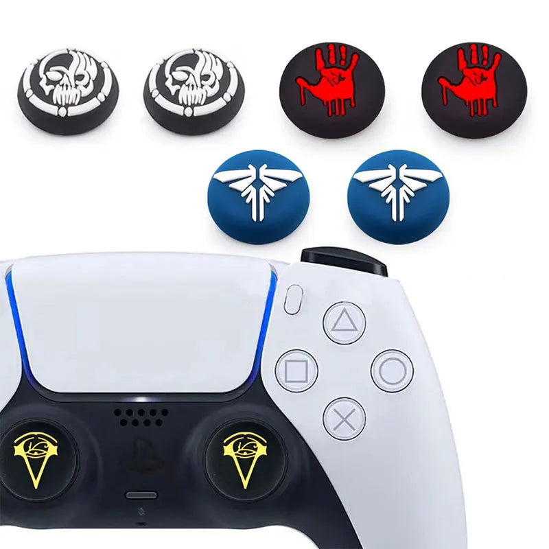 2pc Soft Silicone Thumb Stick Grip Caps for PS5 PS4 Xbox Switch Controller