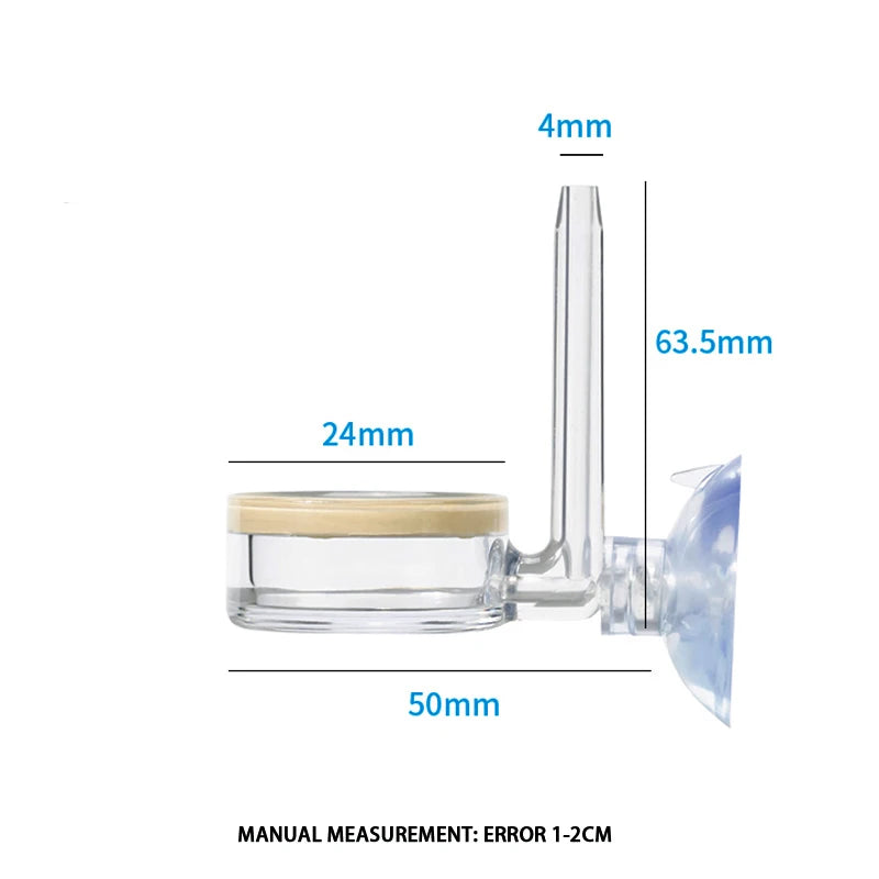 New Aquarium CO2 Atomizer Transparent CO2 Diffuser Refiner Integrated PC Material Special Ceramic Sheet Fish Tank CO2 Atomizer