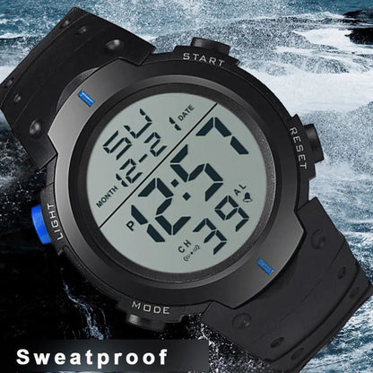 Men Electronic Watch Sports Watches for Men Waterproof Luminous Multifunction Outdoor Fitness Large Screen Electronic Wristwatch