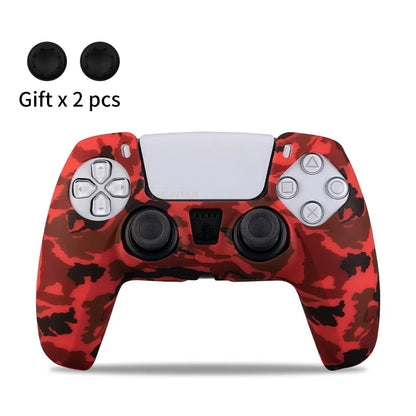 Silicone Cover Skin for PlayStation 5 Accessories for PS5 Controller Cover Thumb Grips Anti-Slip Protection Shell Skin for PS5 S