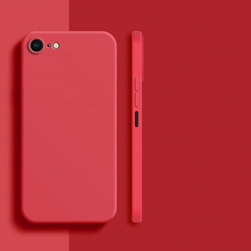For iPhone 8 Case for iPhone SE 2022 2020 7 8 Cover Case Luxury Shockproof Soft TPU Liquid Silicone Phone Back Case for iPhone 8
