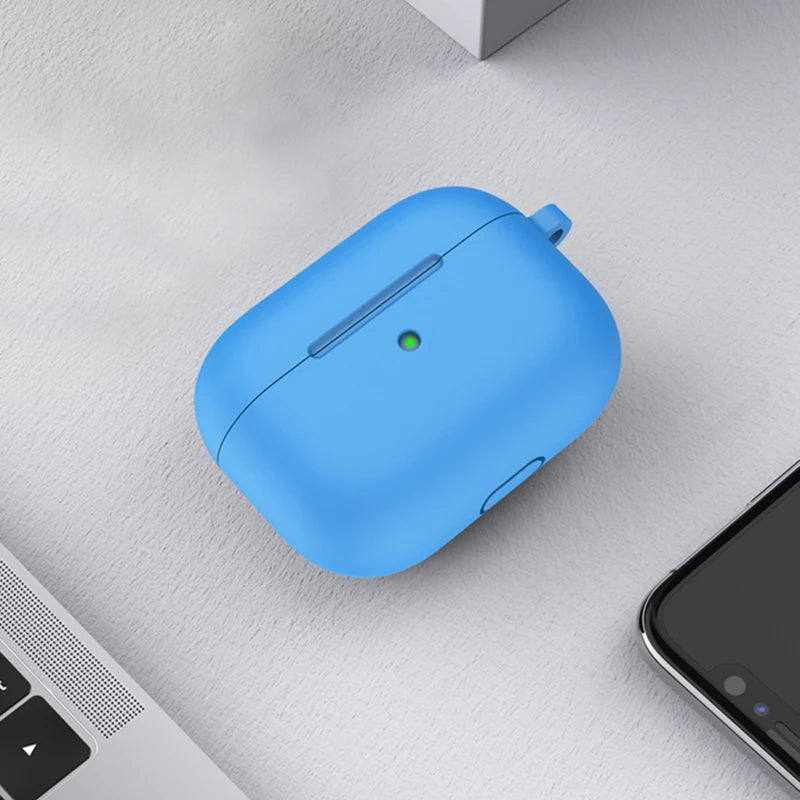 3rd Gen Earphone Case for AirPods 3 Apple Earphone Protective Case With Hook Hole Silicone Airpods Case Cover Earbuds Ear Pads