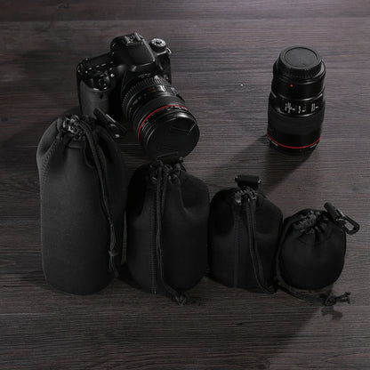 Camera Lens Pouch Bag Neoprene Waterproof Soft Video Camera Lens Pouch Bag Case for Canon Sony for Most Digital SLR Camera