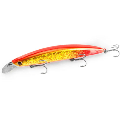 130F Ultra Long Casting Floating Wobbler Minnow Hard Bait 130mm 23g Flounder Sea Bass Saltwater Sea Fishing Lure Depth 0.8-1.5m