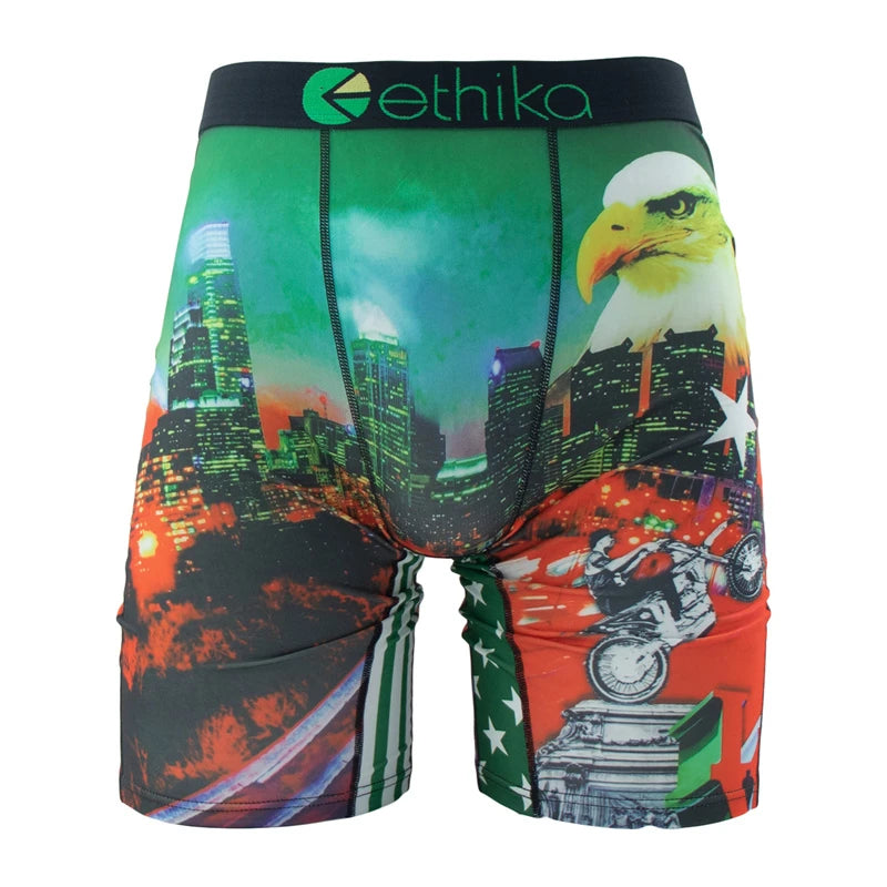 ETHIKA 1Pcs Sexy Men Underwear Boxers Breathable Swimming Man Underpants Plus Size S-3xl Mens Trunks Men's Panties Boxer Briefs